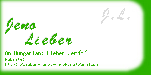 jeno lieber business card